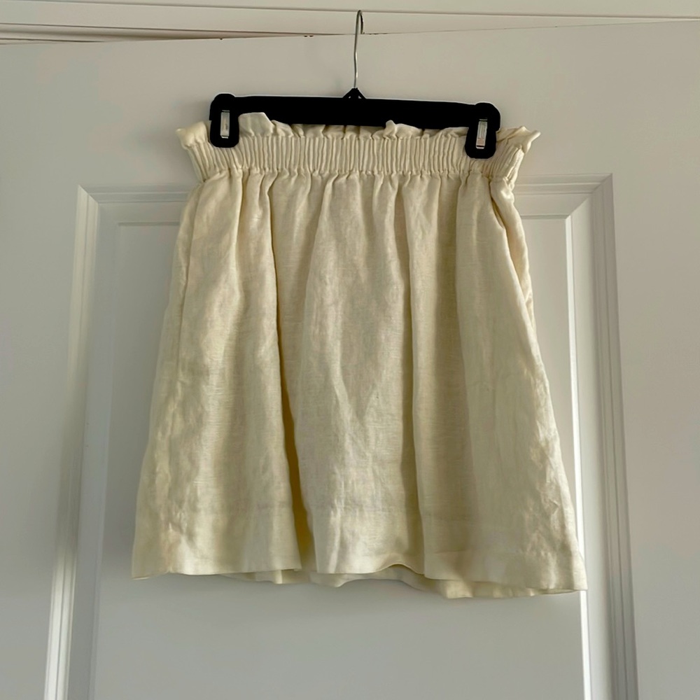 J.Crew Cream Linen Skirt